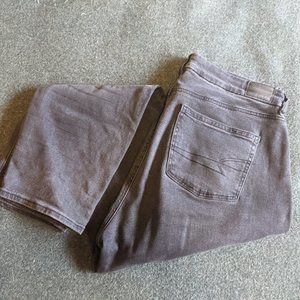 American Eagle Stretch Curvy Mom Jean, Size 12, "Regular" Length, Washed Black